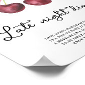 Kersenboog baby shower Late nacht luiers Poster (Hoek)