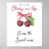 kersenboog baby shower Raad de zoete puinhoop Poster (Voorkant)