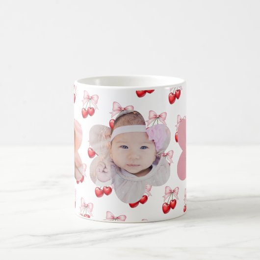 Kersenboog roze foto kinderen koffiemok (Center)