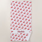 Kersenboog roze naam strandlaken (Voorkant)