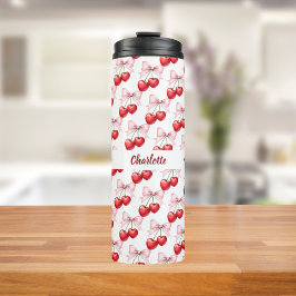 Kersenboog roze naam thermosbeker