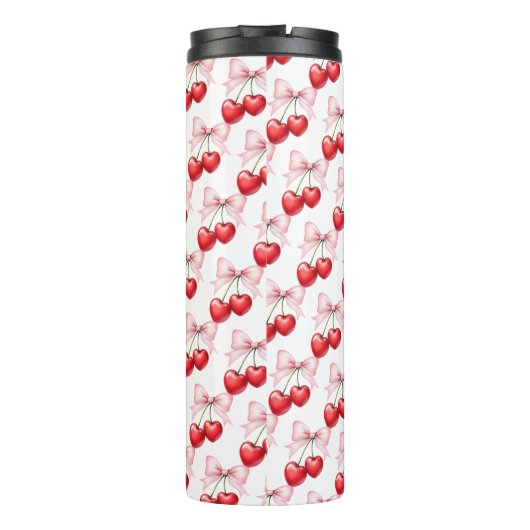 Kersenboog roze naam thermosbeker (Achterkant)