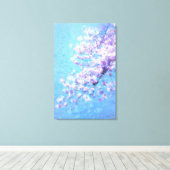 Kersenboom foto schilderij canvas afdruk (Insitu (Houten vloer))