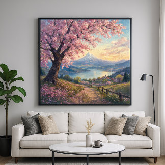 Kersenboom - Impressionistische Schilderstijl Kuns Poster