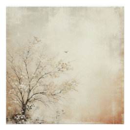 Kersenboom Oude Foto Grafisch Ontwerp Perfect Poster