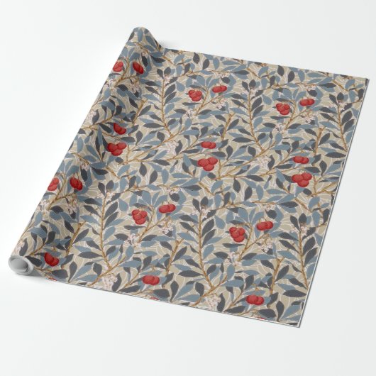 Kersenboom, William Morris Cadeaupapier (Uitgerold)