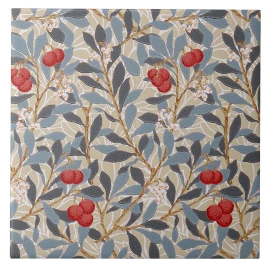 Kersenboom, William Morris Tegeltje (Voorkant)