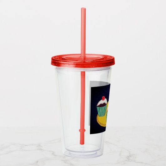 Kersenbroodjes Acryl Drinkbeker (Rechts)