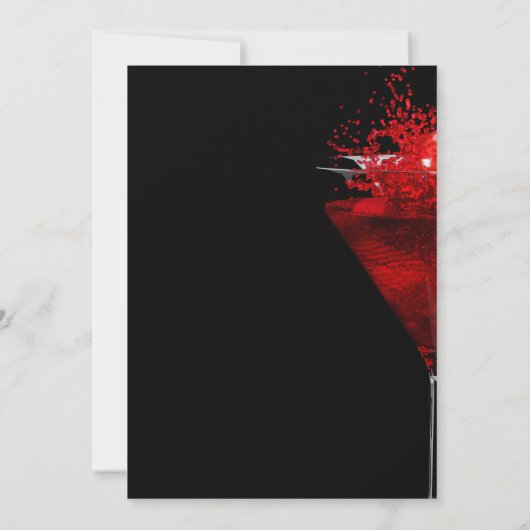 Kersencocktail op zwart kaart (Achterkant)