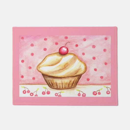 Kersencupcake deurmat  (Voorkant)