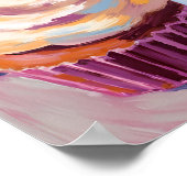 Kersencupcakes Gefeliciteerd Schilderij Poster (Hoek)