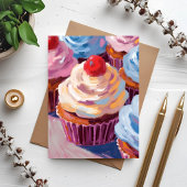 Kersencupcakes Gefeliciteerd Verjaardags Schilderi