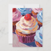 Kersencupcakes Gefeliciteerd Verjaardags Schilderi (Voorkant)