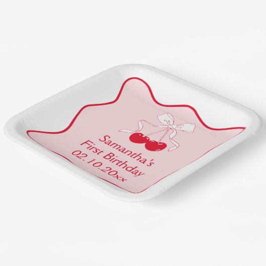 Kersenfeest Papieren Bordje (Gebogen)