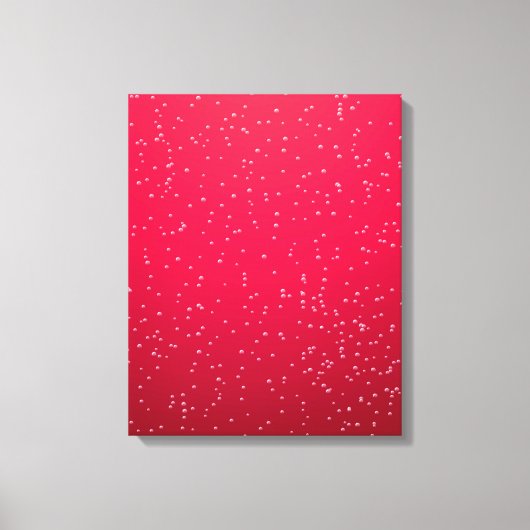 Kersenfrisdrank met Kleine Belletjes Achtergrond K Canvas Afdruk (Voorkant)