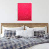 Kersenfrisdrank met Kleine Belletjes Achtergrond K Canvas Afdruk (Insitu (Slaapkamer))