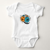 Kersenfruit Cartoon Patroon Romper (Voorkant)
