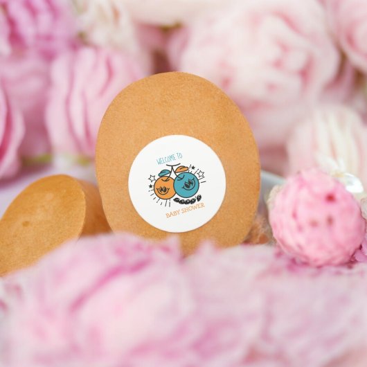 Kersenfruit Cartoon Patroon Ronde Sticker