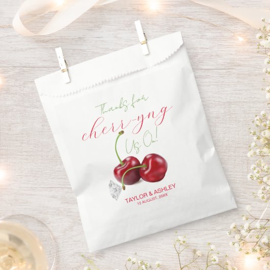Kersenfruit dat ons toejuicht  bedankzakje (Geknipt)
