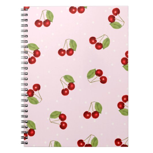 Kersenfruit Patroon Notitieboek (Voorkant)
