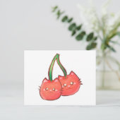 Kersenfruitkatten Briefkaart (Staand voorkant)