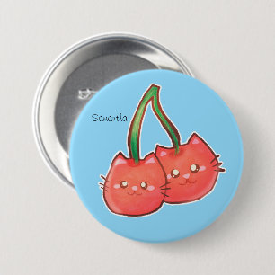 Kersenfruitkatten Ronde Button 7,6 Cm
