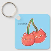 Kersenfruitkatten Sleutelhanger (Voorkant)