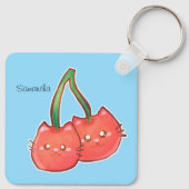 Kersenfruitkatten Sleutelhanger (Achterkant)