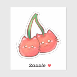 Kersenfruitkatten Sticker