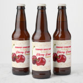 Kersenfruitsodadrankfleslabel Bier Etiket (Flessen)