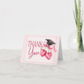 Kersengegradueerde servetten, Roze Coquette Bedankkaart (Voorkant)