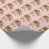 Kersengels verpakkingspapier cadeaupapier (Hoek)