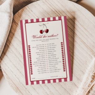 Kersengestreept Vrijgezellenfeest zou ze liever Ka Kaart