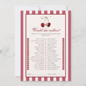 Kersengestreept Vrijgezellenfeest zou ze liever Ka Kaart (Voorkant)