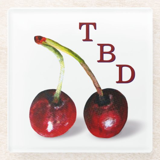 Kersenglas Onderzetter (Voorkant)