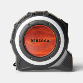 Kersenhout textuur aangepaste monogram. rolmaat