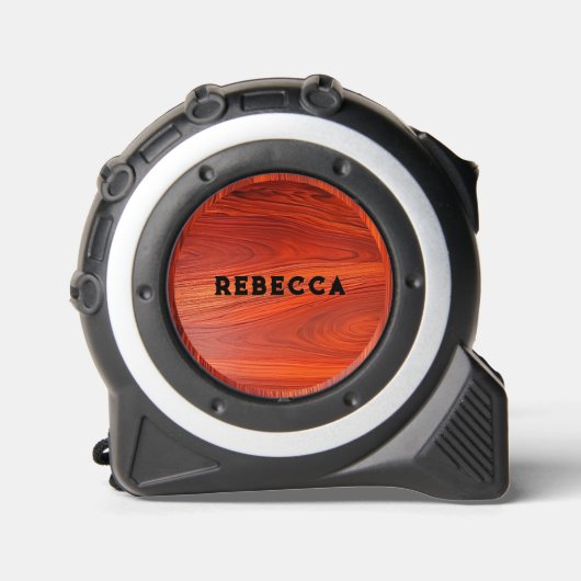 Kersenhout textuur aangepaste monogram. rolmaat (Voorkant)