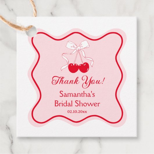 Kersenhuwelijksfeest Bedankjes Labels (Voorkant)