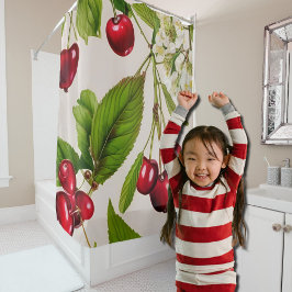  kersenillustratie douchegordijn