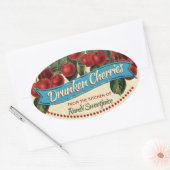  kersenjam bewaart huisconservenlabel ovale sticker (Envelop)