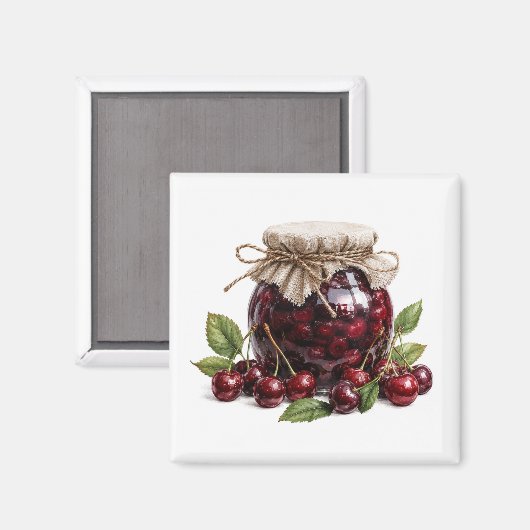 Kersenjam magneet (Voorkant / Achterkant)