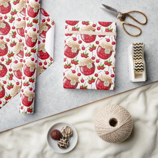 Kersenjams cadeaupapier (Crafts)