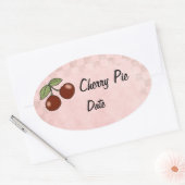 Kersenkeukenlabels Ovale Sticker (Envelop)