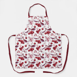 Kersenkleur en bloesem schort