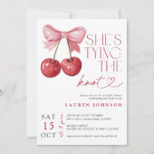 Kersenknoop Ze Krijgt de Knoop aan de Trouwjurk QR Kaart (Voorkant)