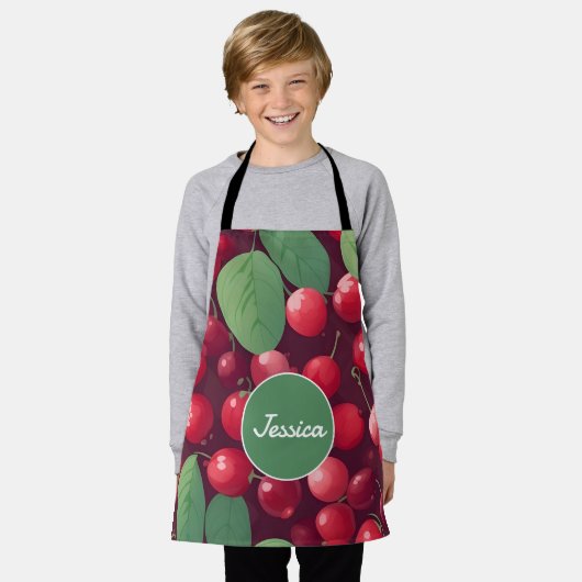 Kersenmozaïek Kleurrijk Gepersonaliseerd Patroon Schort (Gedragen)