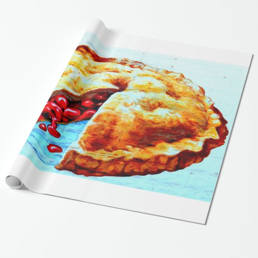 kersenpakpapier cadeaupapier (Uitgerold)