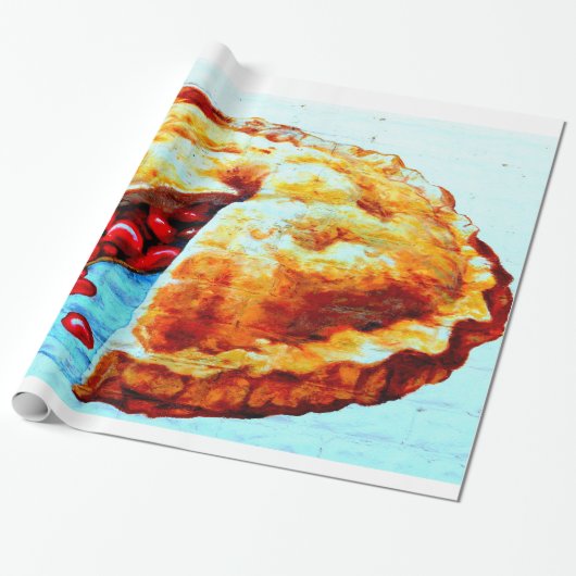 kersenpakpapier cadeaupapier (Uitgerold)