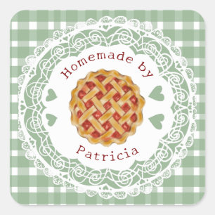 Kersenpastei Meesterbakker  Vierkante Sticker