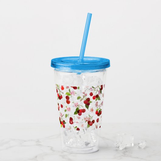 Kersenpatroon 1 acryl drinkbeker (Achterkant ijs)